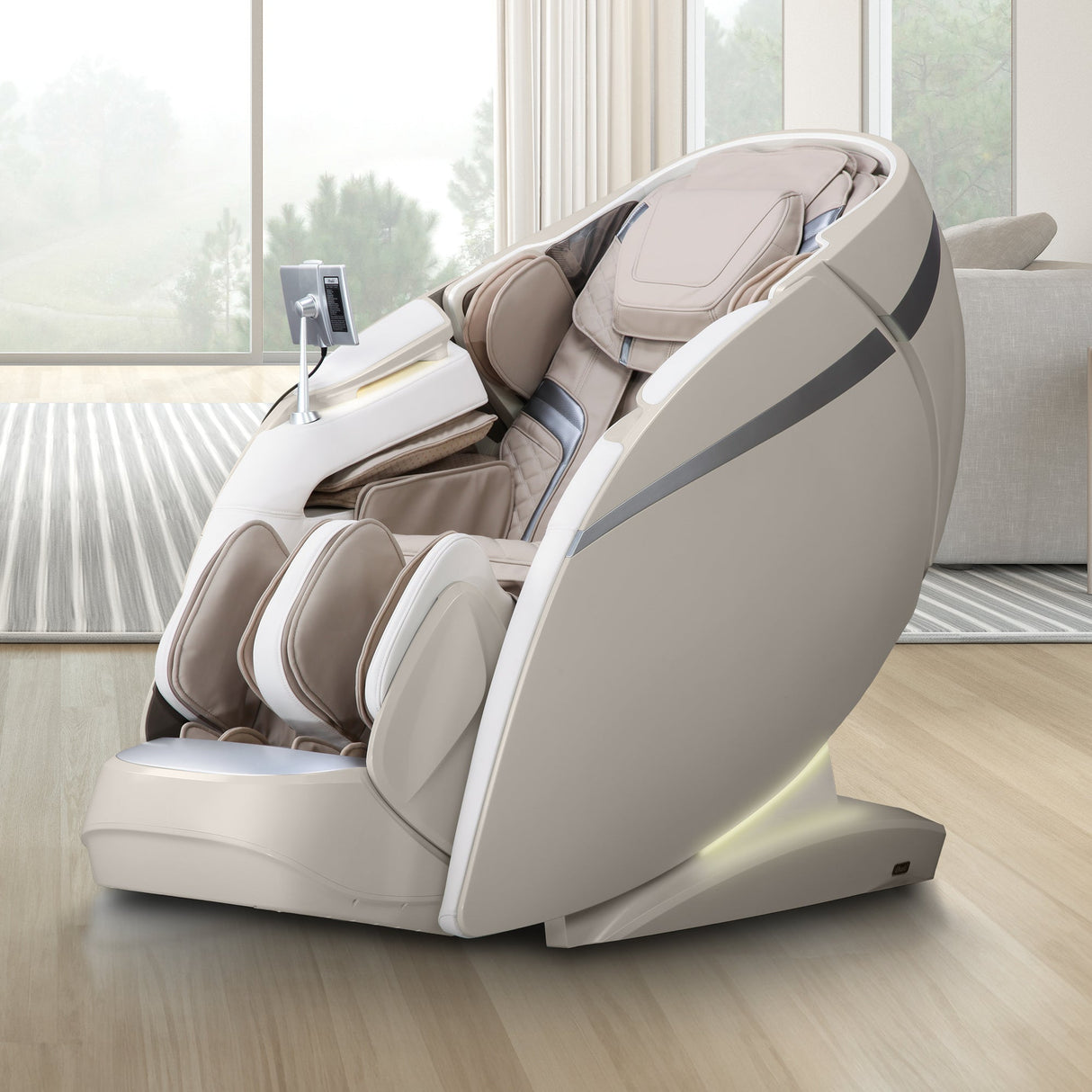 Upgrade Your Comfort with OS Pro 4D DuoMax Massage Chair - Beige recolored image