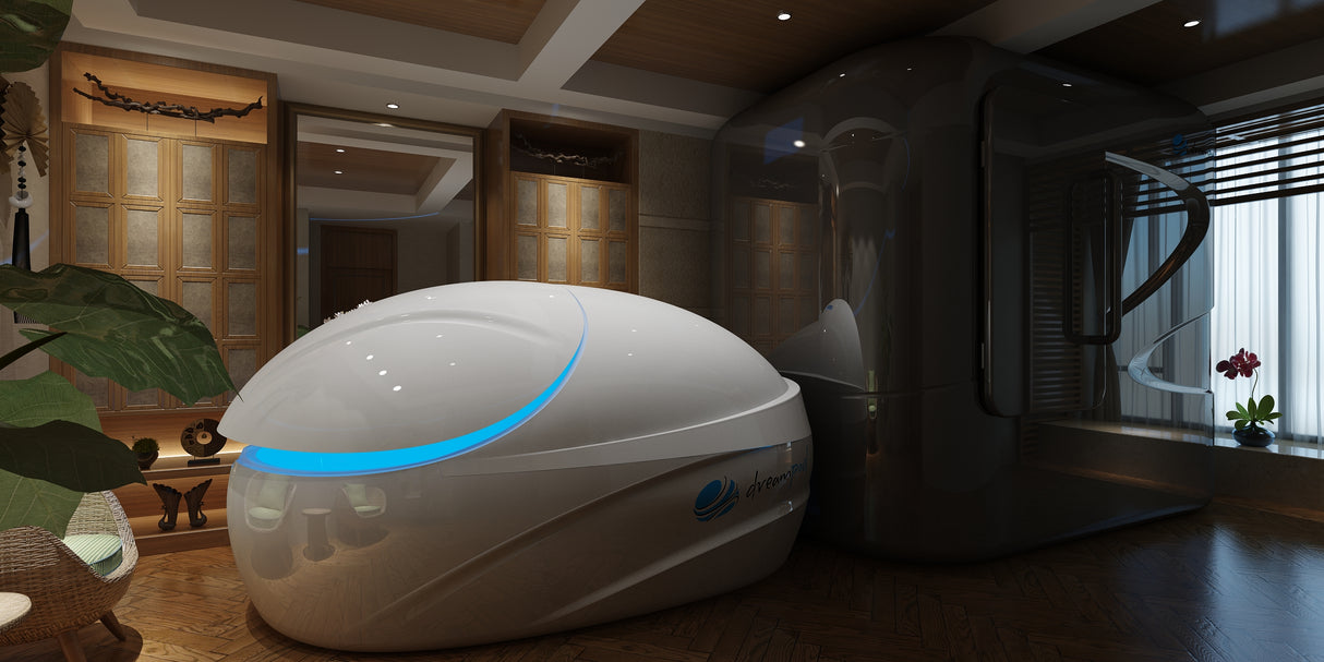 Experience ultimate sensory deprivation in the Dreampod VMAX Float Pod at Aurora Sanctuary - rejuvenation awaits