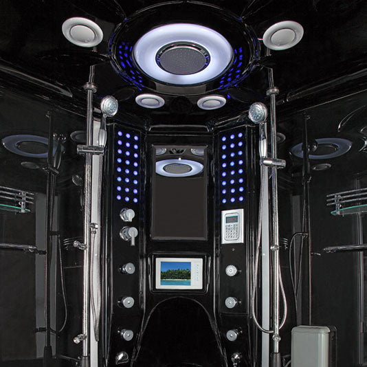 Maya Bath Valencia Steam Shower Tub Combo with TV