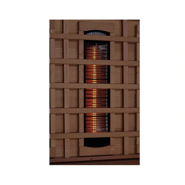 Golden Designs 4-Person Full Spectrum PureTech™ Near Zero EMF FAR Infrared Sauna with Himalayan Salt Bar Canadian Hemlock