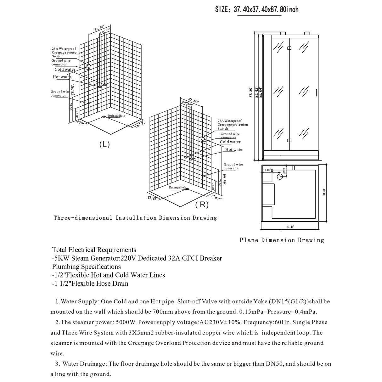 Maya Bath Arezzo Steam Shower with Tv