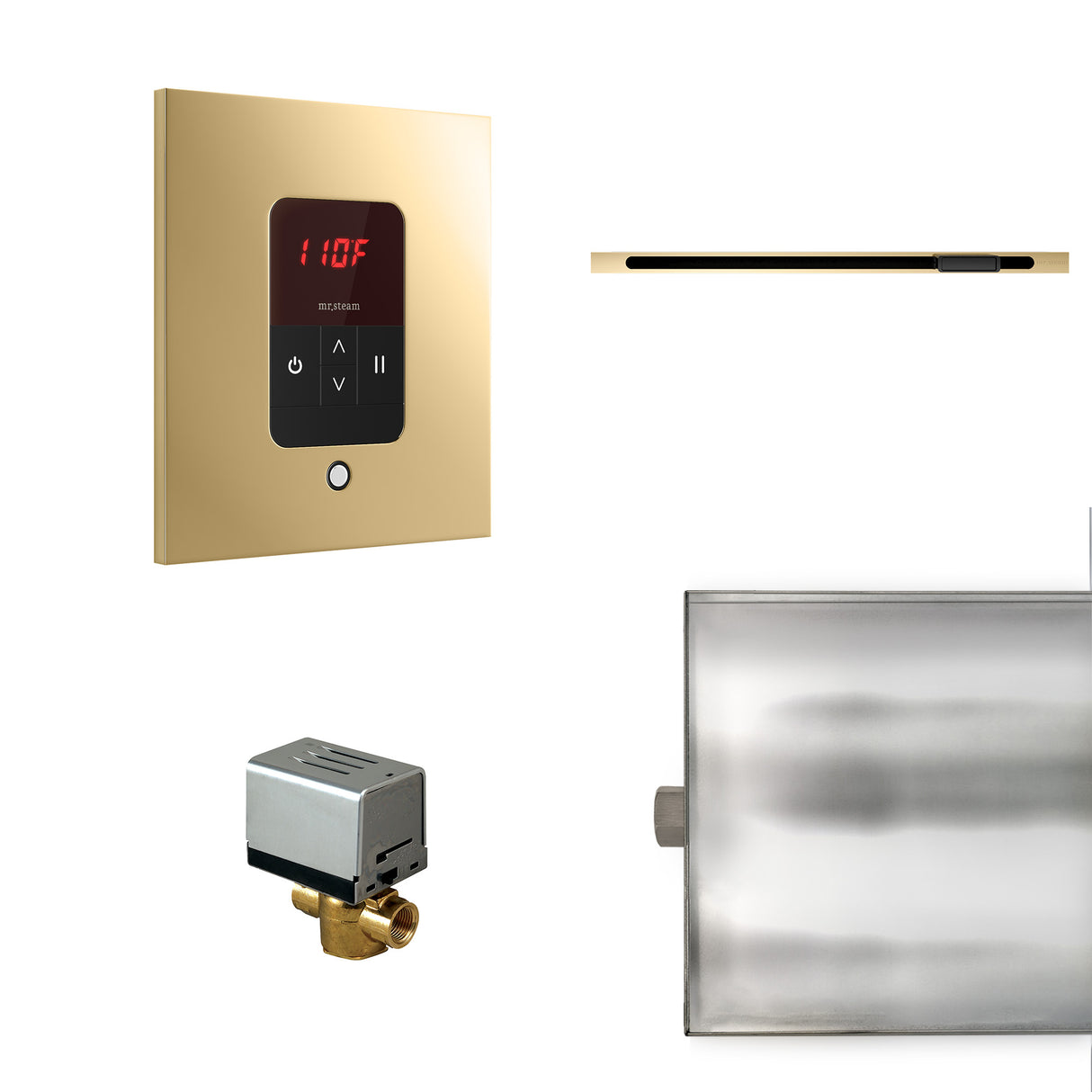 Basic Butler Linear Steam Shower Control Package with iTempo Control and Linear SteamHead