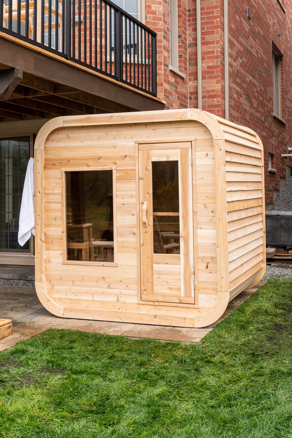 Image of Dundalk Leisurecraft Canadian Timber 4-Person Luna Sauna available at Aurora Sanctuary