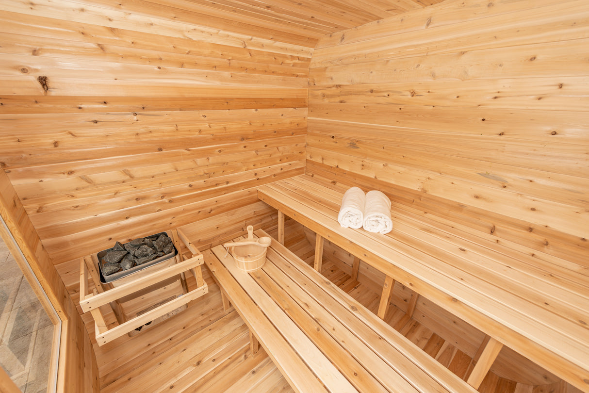 Shop the Dundalk Leisurecraft Canadian Timber 4-Person Luna Sauna at Aurora Sanctuary - Relaxation at its finest