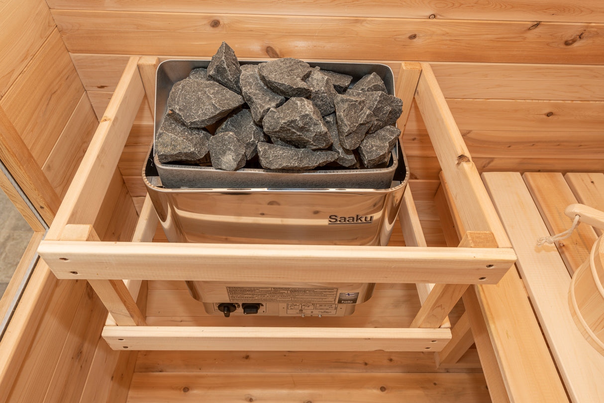 Shop Dundalk Leisurecraft Canadian Timber 4-Person Luna Sauna at Aurora Sanctuary - Cozy and relaxing sauna experience for four, crafted with high-quality Canadian timber