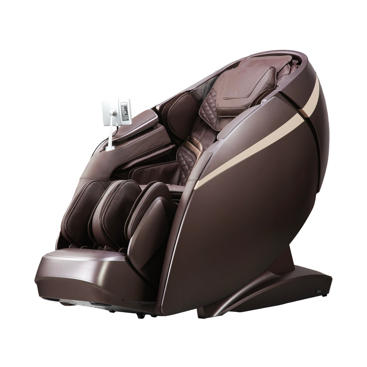 Enhance your relaxation experience with the OS Pro 4D DuoMax Massage Chair - Brown color thumbnail