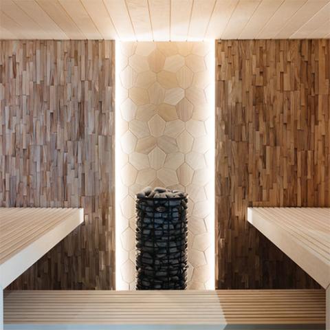 Abachi Hexagon Wall Panel