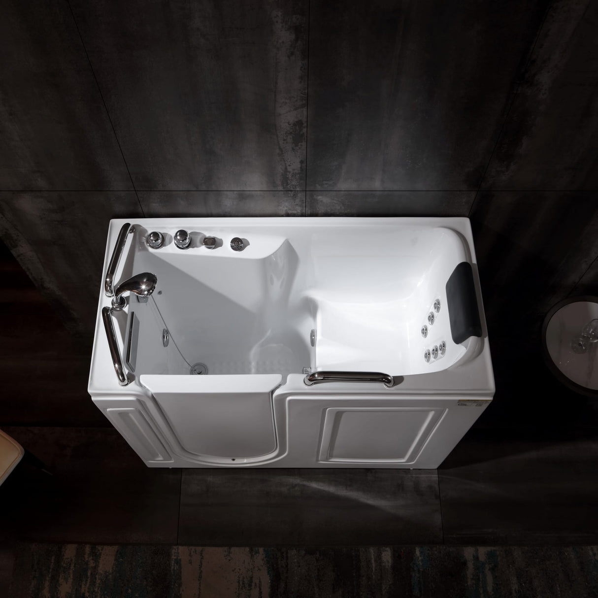 Empava 53WIT02 53-In Walk-in Whirlpool Bathtub - Relaxation in luxurious comfort at Aurora Sanctuary