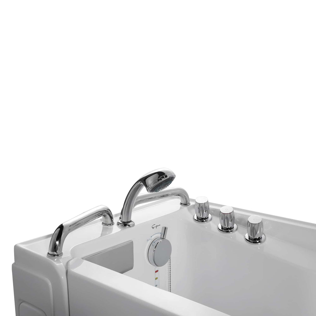 Empava 53WIT373 53-Inch Walk-In Soaking Bathtub with Shower Product in Aurora Sanctuary