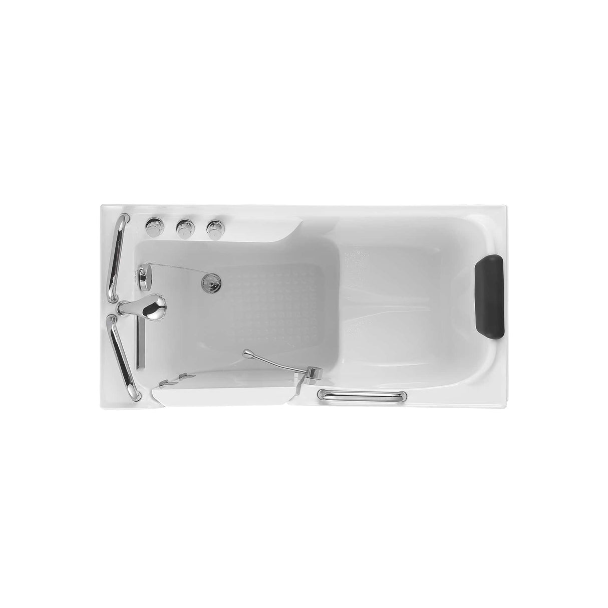 Empava 53WIT373: 53-Inch Walk-In Soaking Bathtub with Shower - Luxury Bathroom Fixture at Aurora Sanctuary