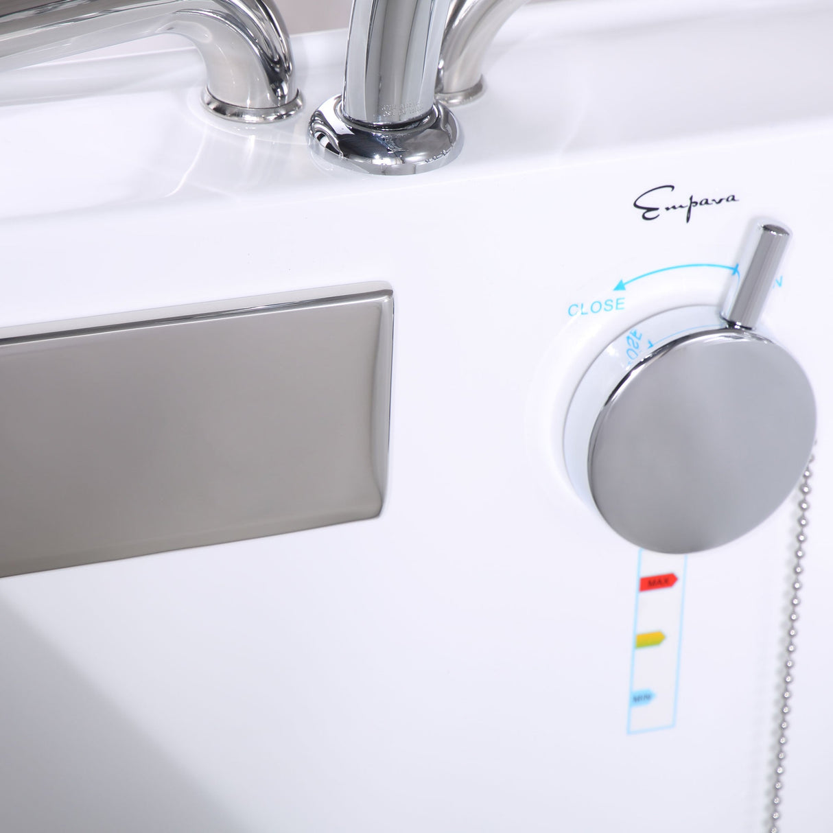 Empava 53WIT373 53-Inch Walk-In Soaking Bathtub with Shower - Luxurious bathing experience at Aurora Sanctuary