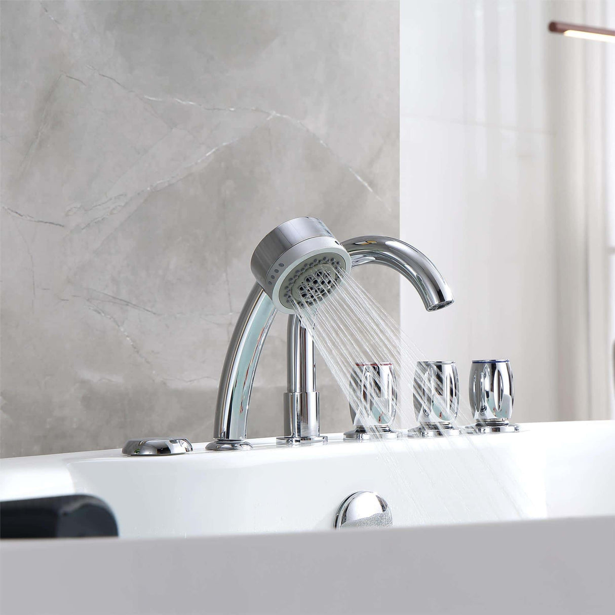 EMPAVA 59AIS12 59 IN. WHIRLPOOL FREESTANDING ACRYLIC OVAL BATHTUB