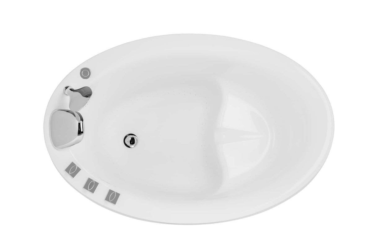 EMPAVA 59JT011 59 IN. FREESTANDING JAPANESE-STYLE AIR MASSAGE TUB