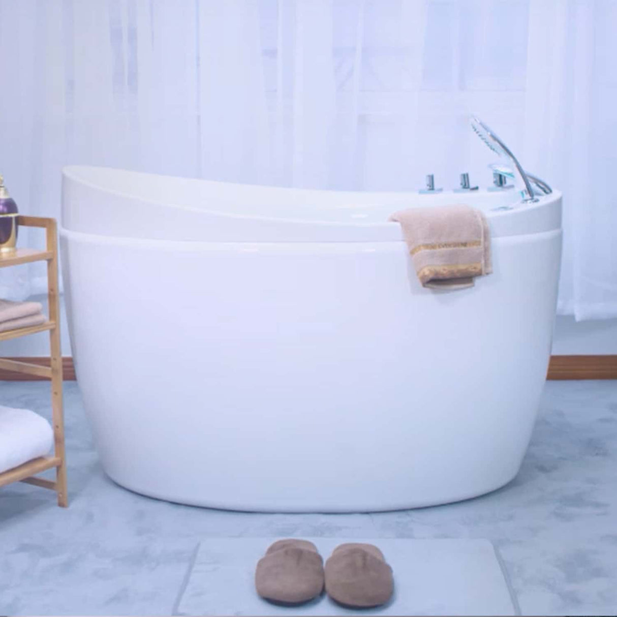 EMPAVA 59JT011 59 IN. FREESTANDING JAPANESE-STYLE AIR MASSAGE TUB