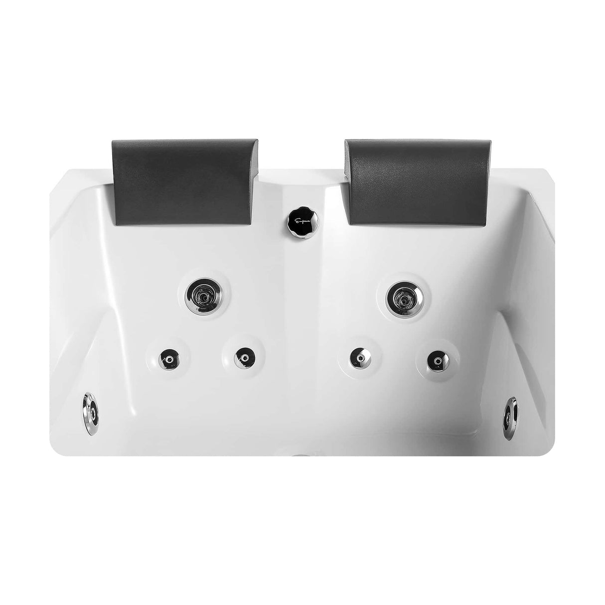 Empava 71JT667B Alcove Whirlpool Luxury 2-Person Hydromassage Tub - Relax in Style with this Spacious and Elegant Bathtub