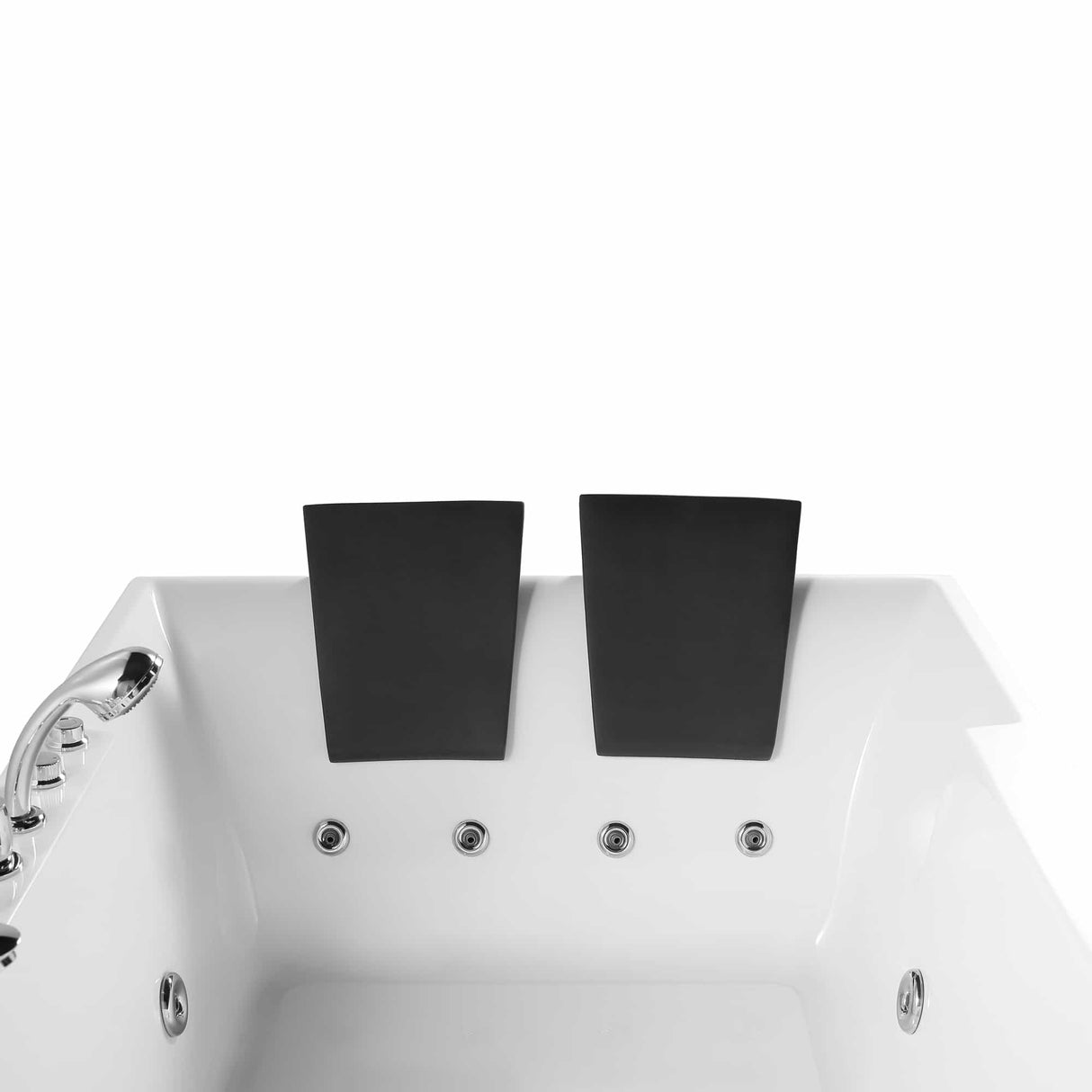 Empava 72JT367LED 72-Inch Whirlpool Luxury 2-Person Hydromassage Acrylic Rectangular Bathtub - Aurora Sanctuary