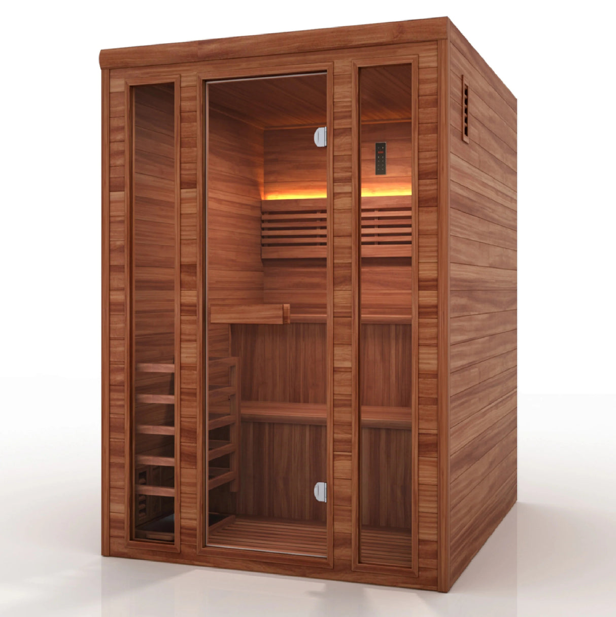 Golden Designs 2025 Engelberg Edition 6-Person Steam Sauna - Luxurious and Invigorating Home Wellness Experience