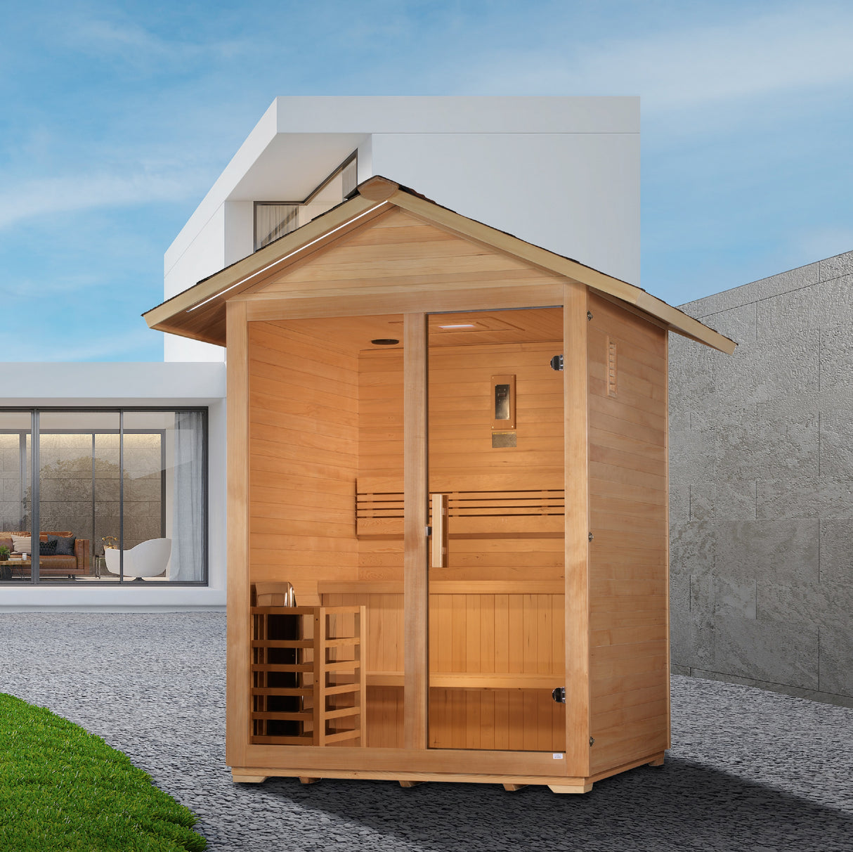 Golden Designs Arlberg 3-Person Outdoor Sauna at Aurora Sanctuary - Relax in luxury in your own backyard retreat