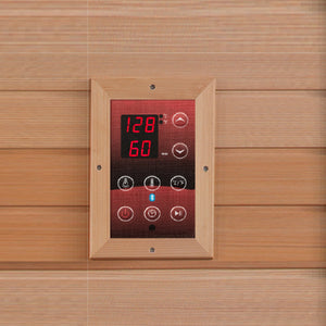 Golden Designs 6-Person Full Spectrum PureTech™ Near Zero EMF FAR Infrared Sauna with Himalayan Salt Bar Canadian Hemlock