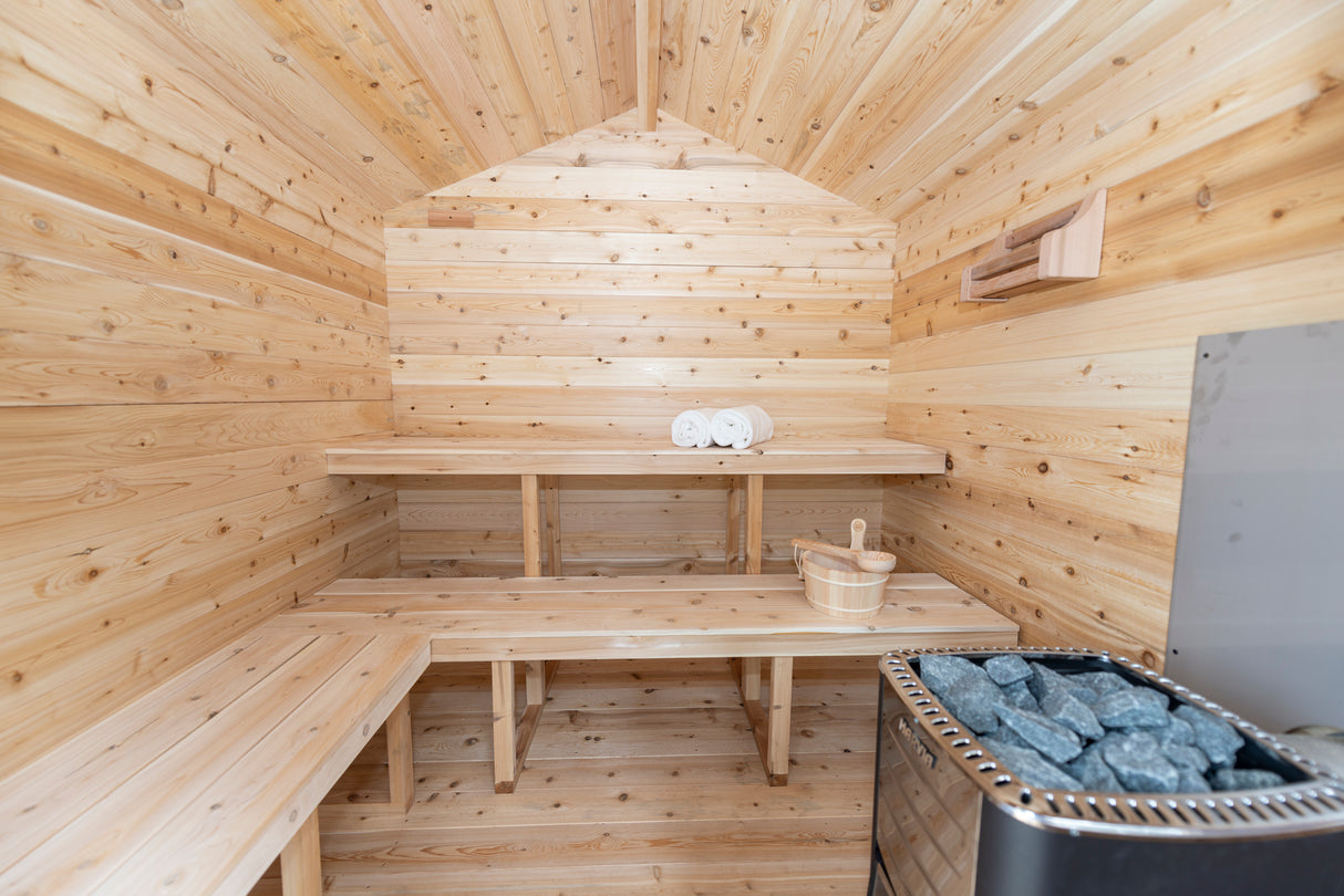Shop the Dundalk Leisurecraft 6-Person Georgian Cabin Sauna at Aurora Sanctuary - Relaxation and Luxury in Your Own Home