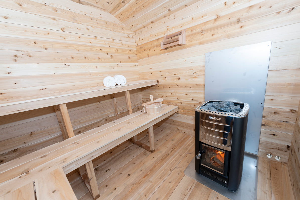 Shop the Dundalk Leisurecraft 6-Person Georgian Cabin Sauna at Aurora Sanctuary - Relax and rejuvenate in style
