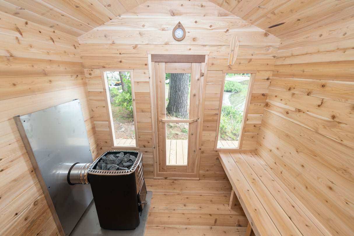 Shop the Dundalk Leisurecraft 6-Person Georgian Cabin Sauna at Aurora Sanctuary - Relax and rejuvenate in style with this luxurious sauna experience