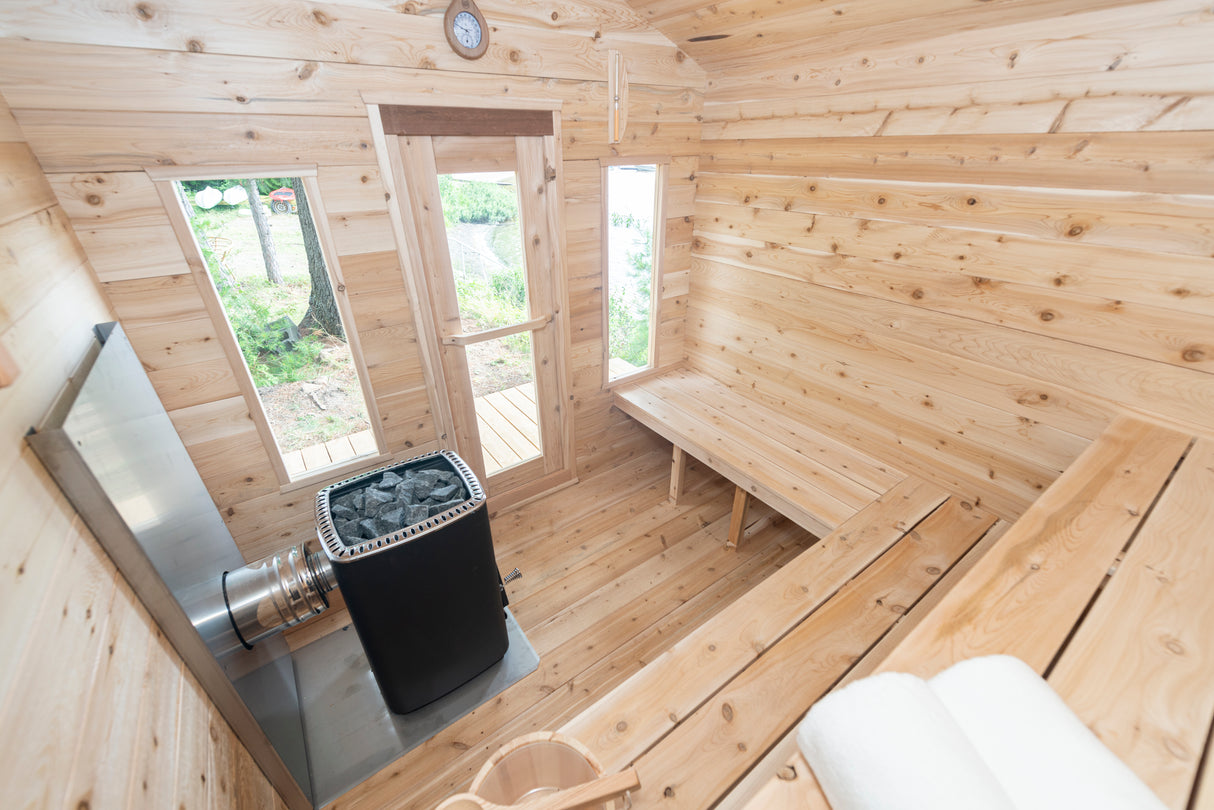 Explore the Dundalk Leisurecraft 6-Person Georgian Cabin Sauna at Aurora Sanctuary - Relaxation and luxury at its finest