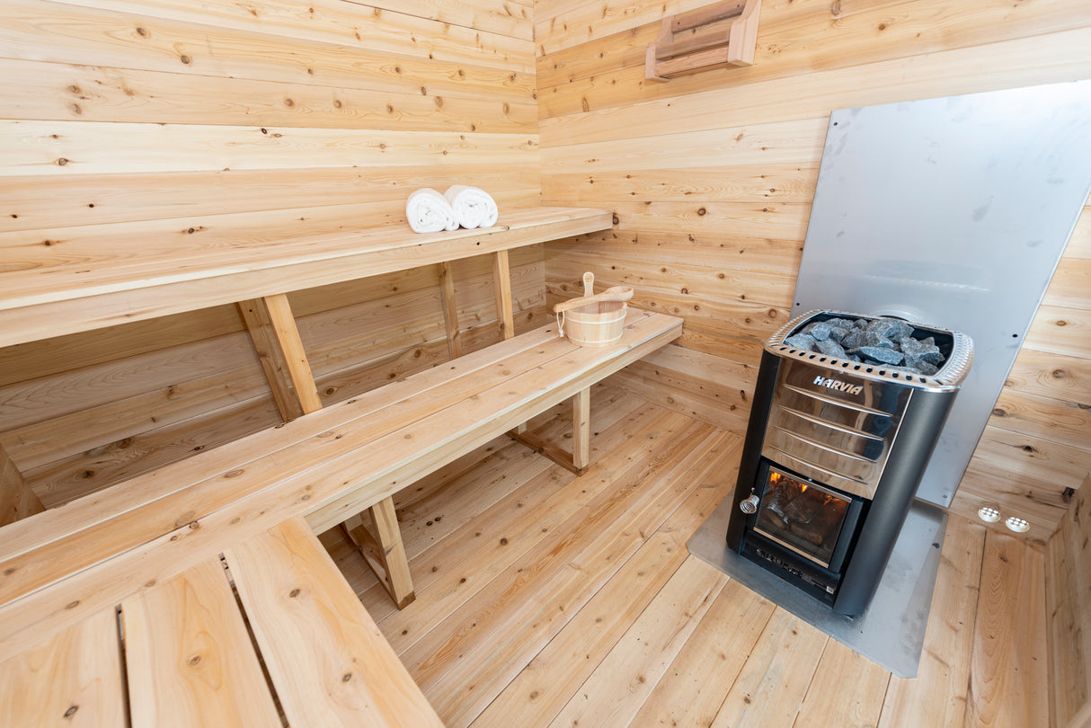 Image of Dundalk Leisurecraft 6-Person Georgian Cabin Sauna at Aurora Sanctuary