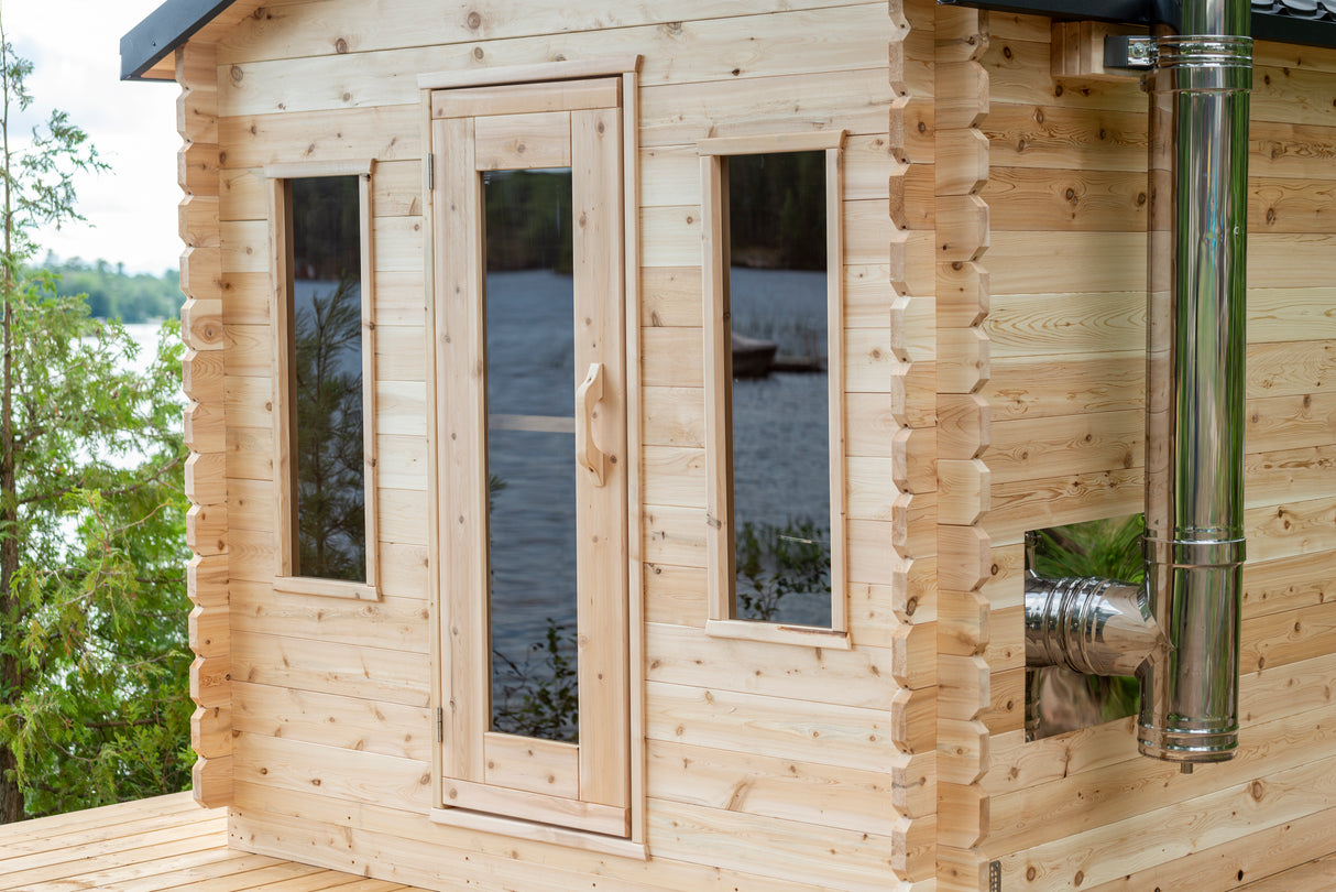 Shop Dundalk Leisurecraft 6-Person Georgian Cabin Sauna at Aurora Sanctuary - Relax and unwind in this luxurious sauna for up to 6 people