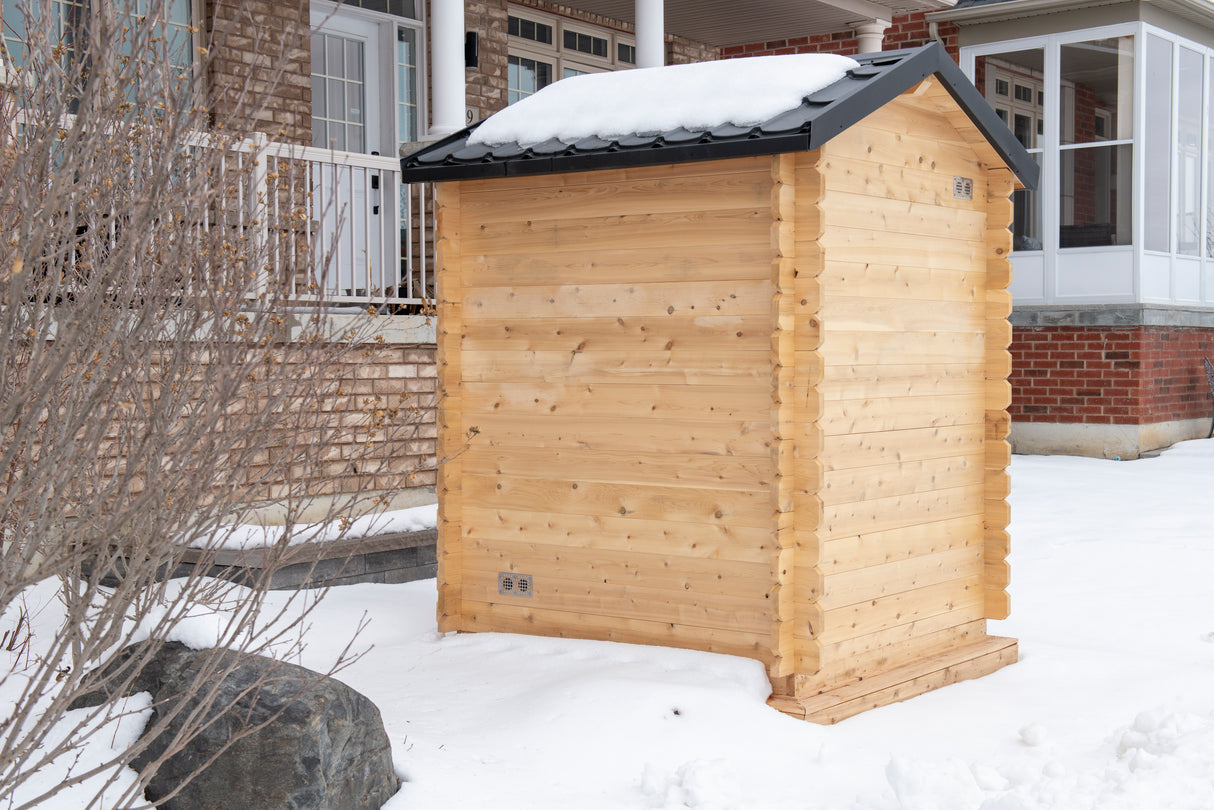 Granby Print Luxury Sauna with Dundalk Canadian Timber - 3-Person Sauna at Aurora Sanctuary
