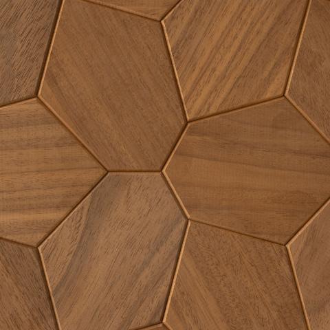 Thermo-Abachi Hexagon Wall Panel