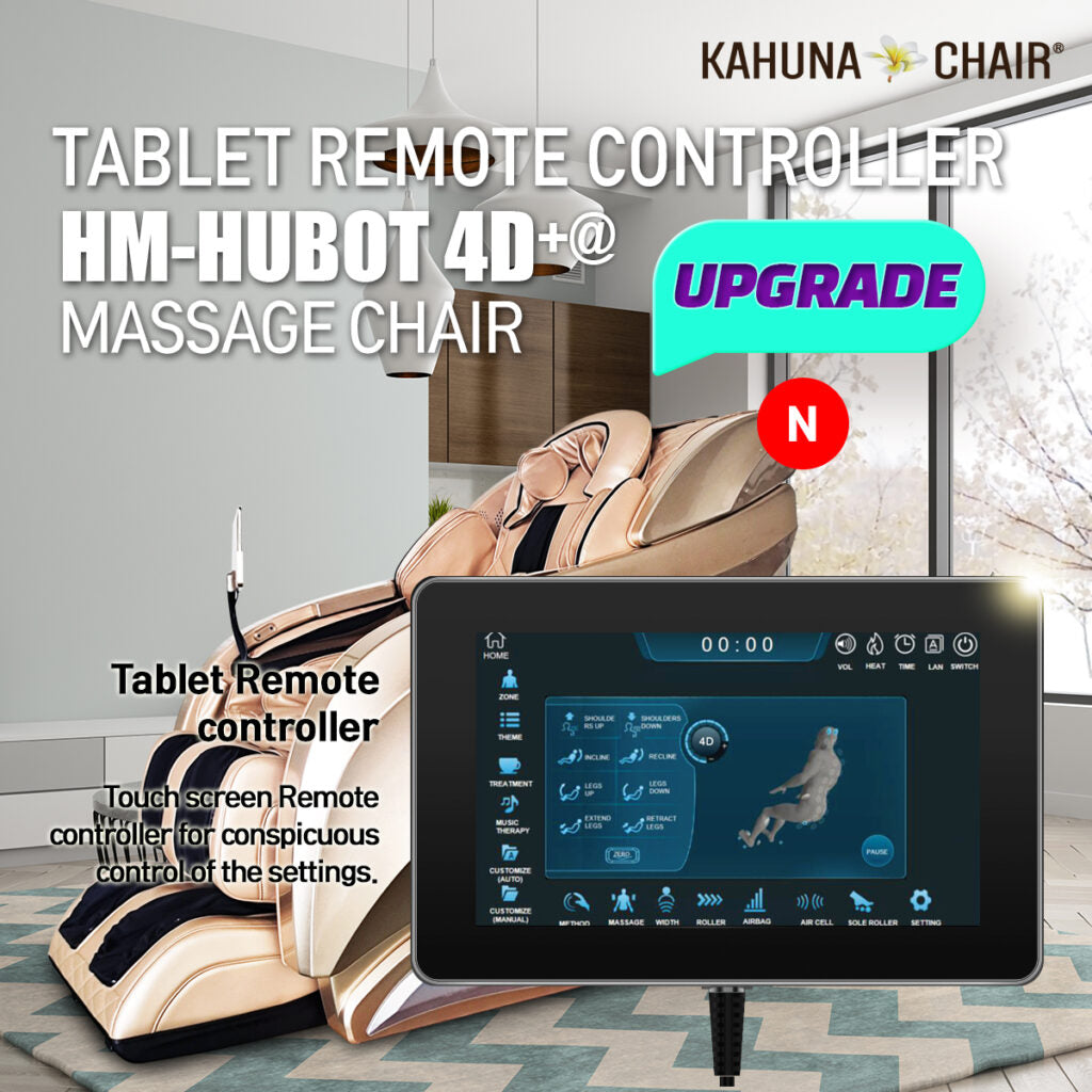 Kahuna massage chair with headrest and lumbar support details