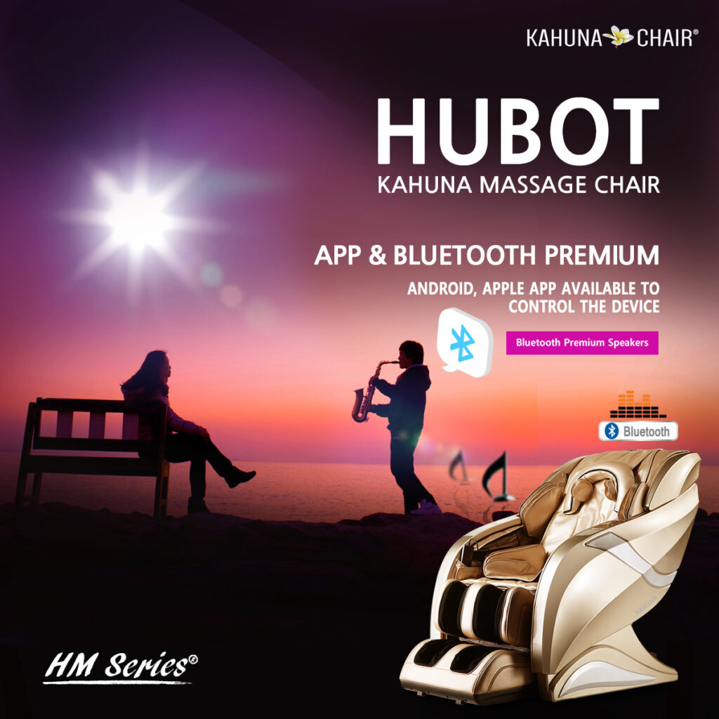 Kahuna massage chair with foot rollers and air-cell movements activated