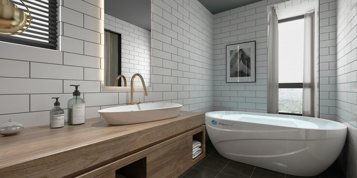 Modern Dream Pod Fiberglass Ice Bath with Chiller at Aurora Sanctuary