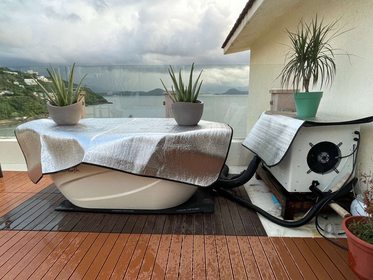 Modern Dream Pod Fiberglass Ice Bath with Chiller at Aurora Sanctuary - Shop Now