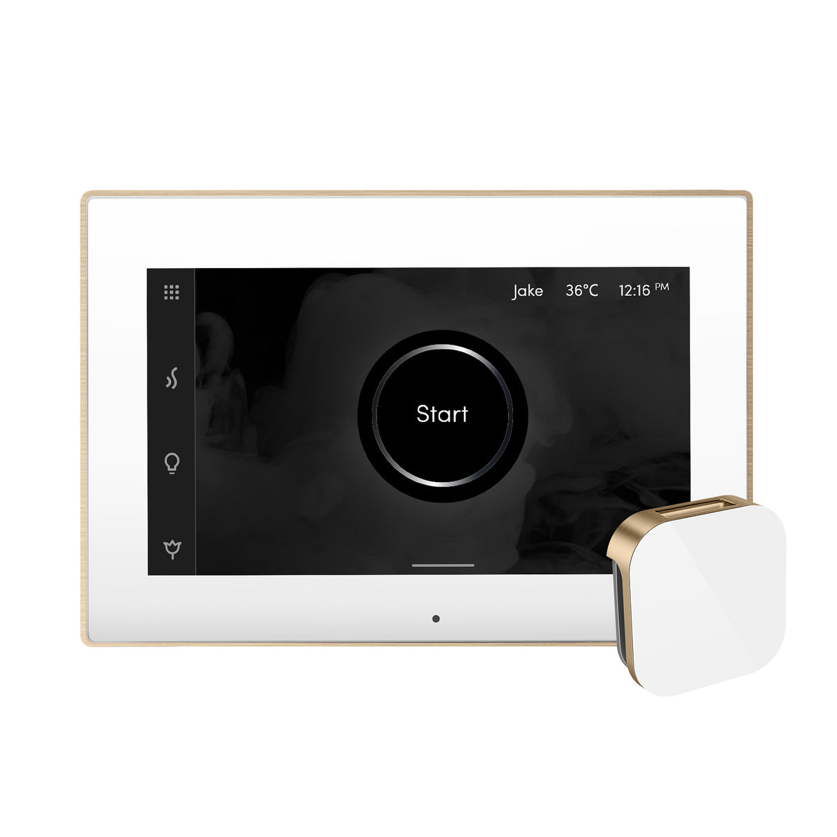 iSteamX Steam Shower Control and Aroma Glass SteamHead