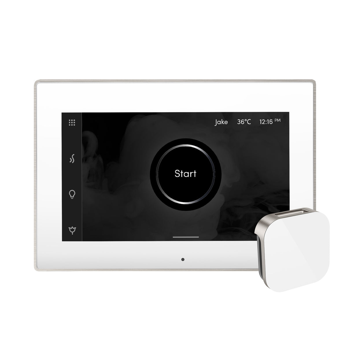 iSteamX Steam Shower Control and Aroma Glass SteamHead