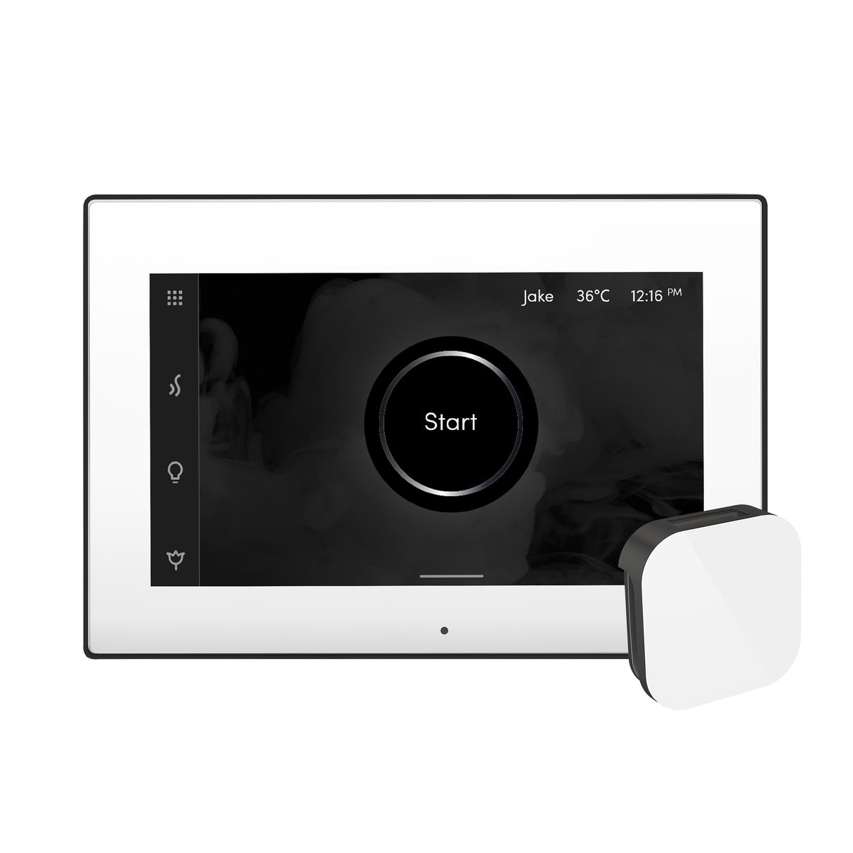 iSteamX Steam Shower Control and Aroma Glass SteamHead