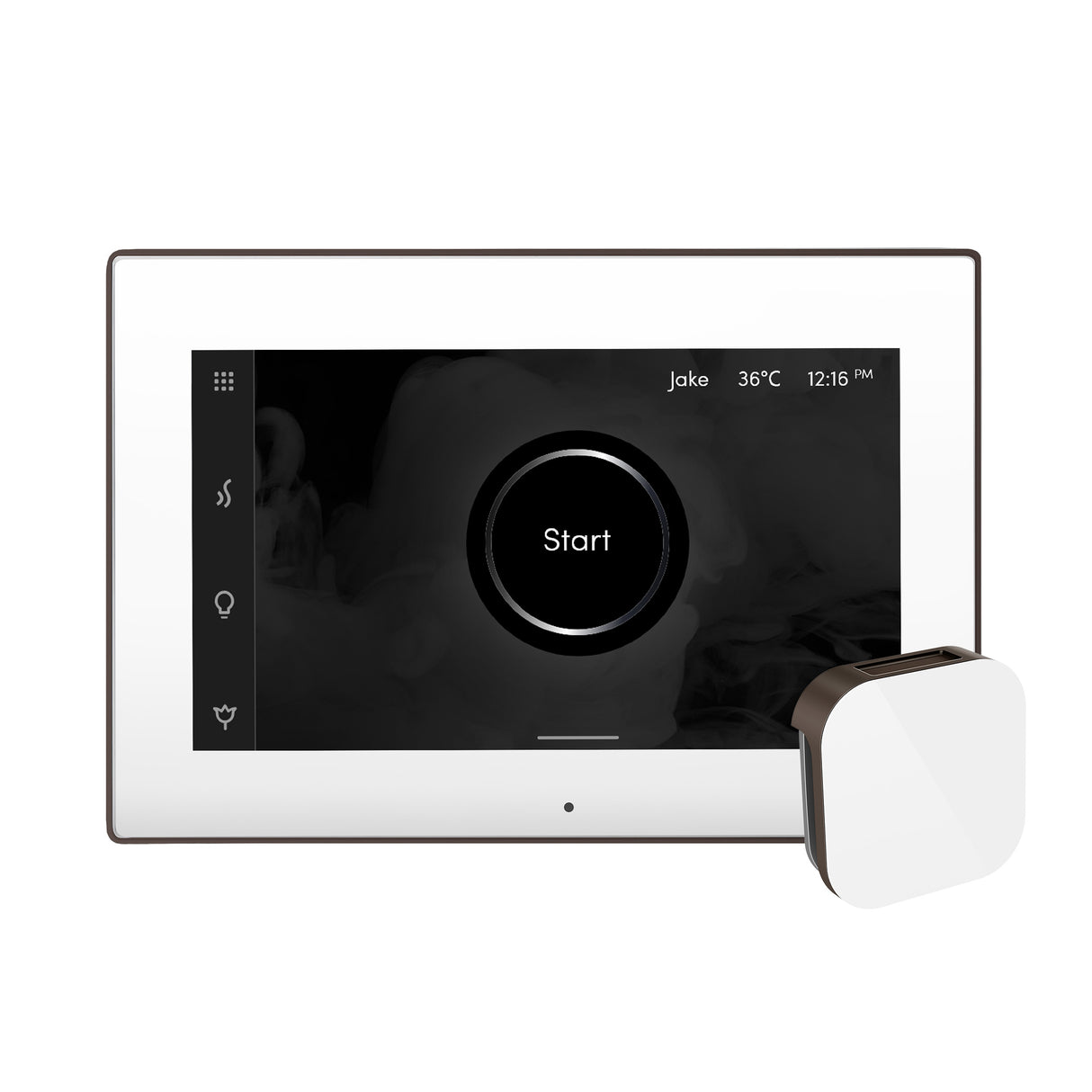 iSteamX Steam Shower Control and Aroma Glass SteamHead