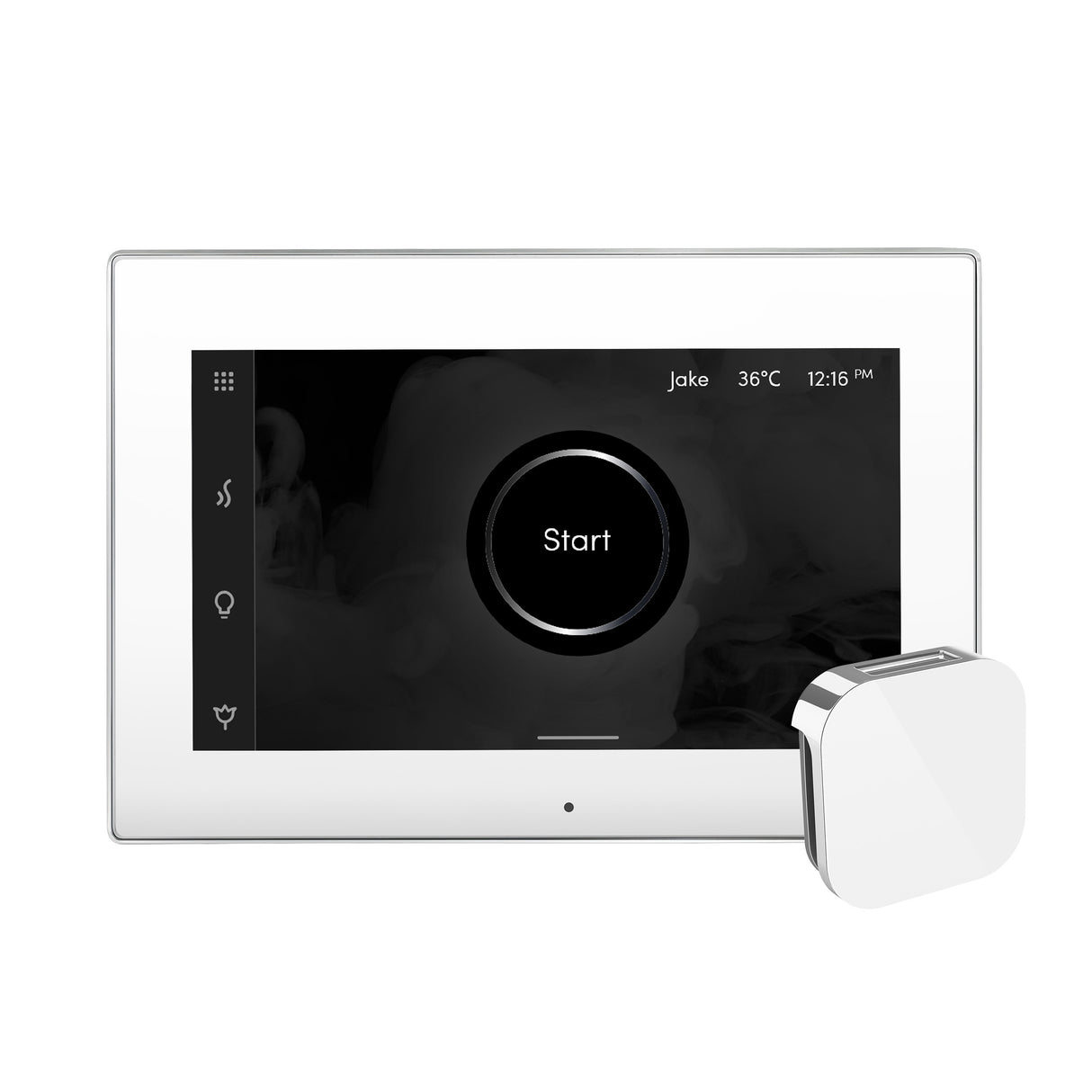 iSteamX Steam Shower Control and Aroma Glass SteamHead