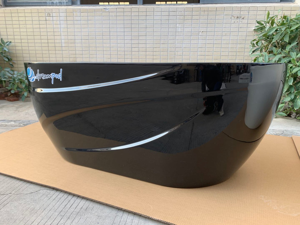 Dream Pod Fiberglass Ice Bath with Chiller, available at Aurora Sanctuary