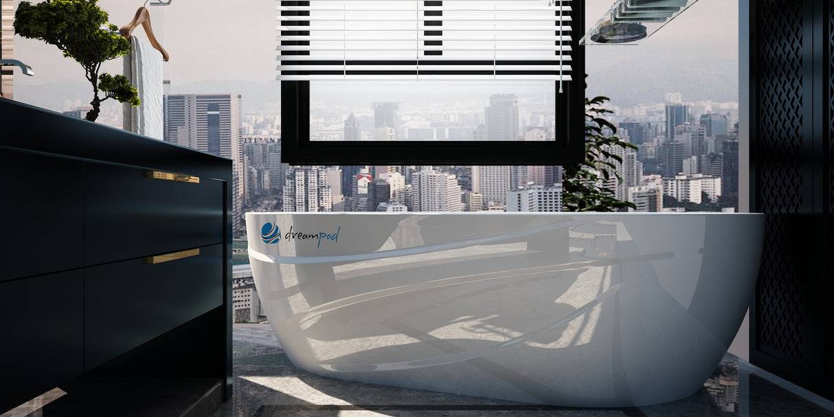 Dream Pod fiberglass ice bath with chiller by Aurora Sanctuary for ultimate recovery and rejuvenation