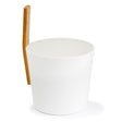 Bucket,Straight Handle,White