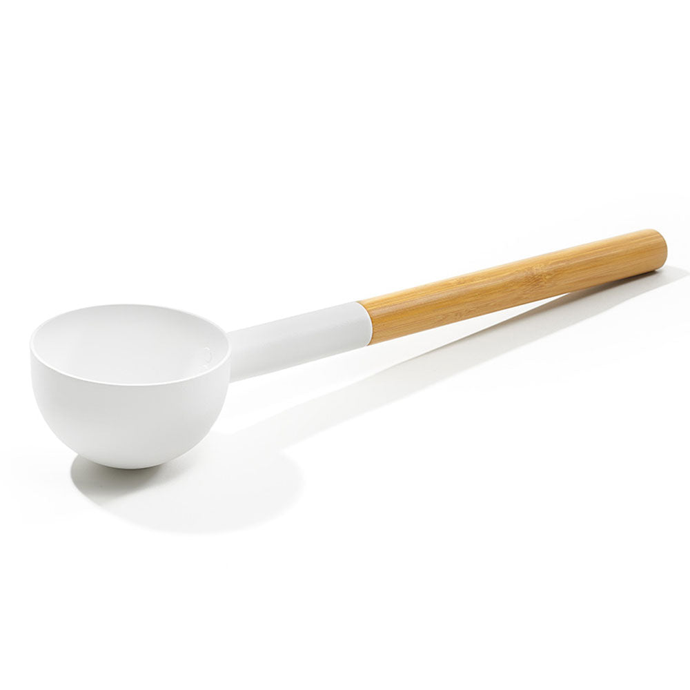 Ladle,Alum,Bamboo,White