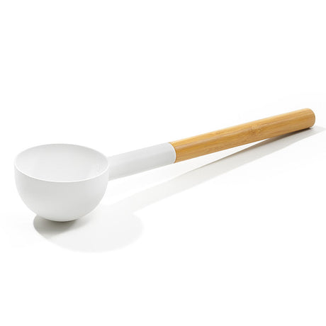Ladle,Alum,Bamboo,White