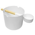 Bucket,Ladle As Handle,White