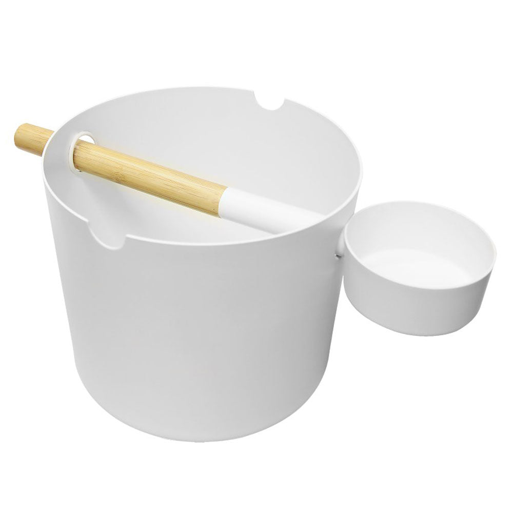 Bucket,Ladle As Handle,White