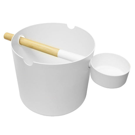 Bucket,Ladle As Handle,White