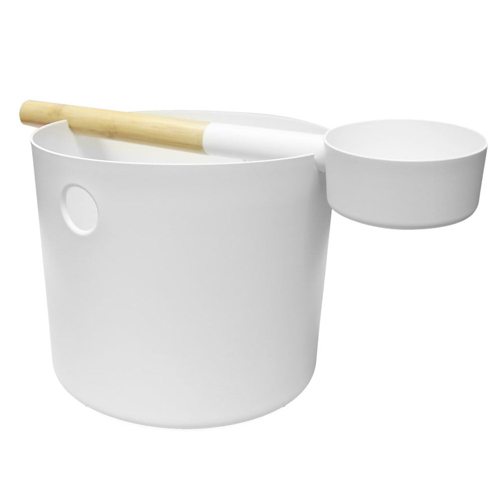 Bucket,Ladle As Handle,White