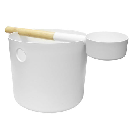 Bucket,Ladle As Handle,White